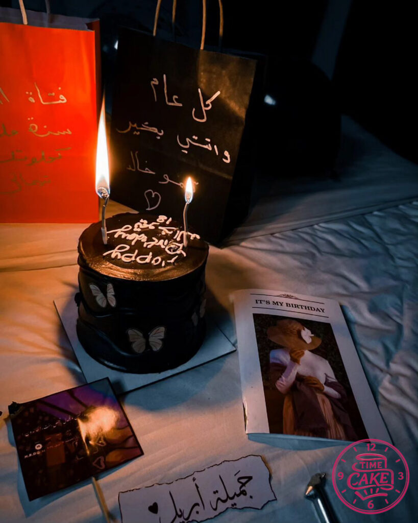 كيك لون أسود 2